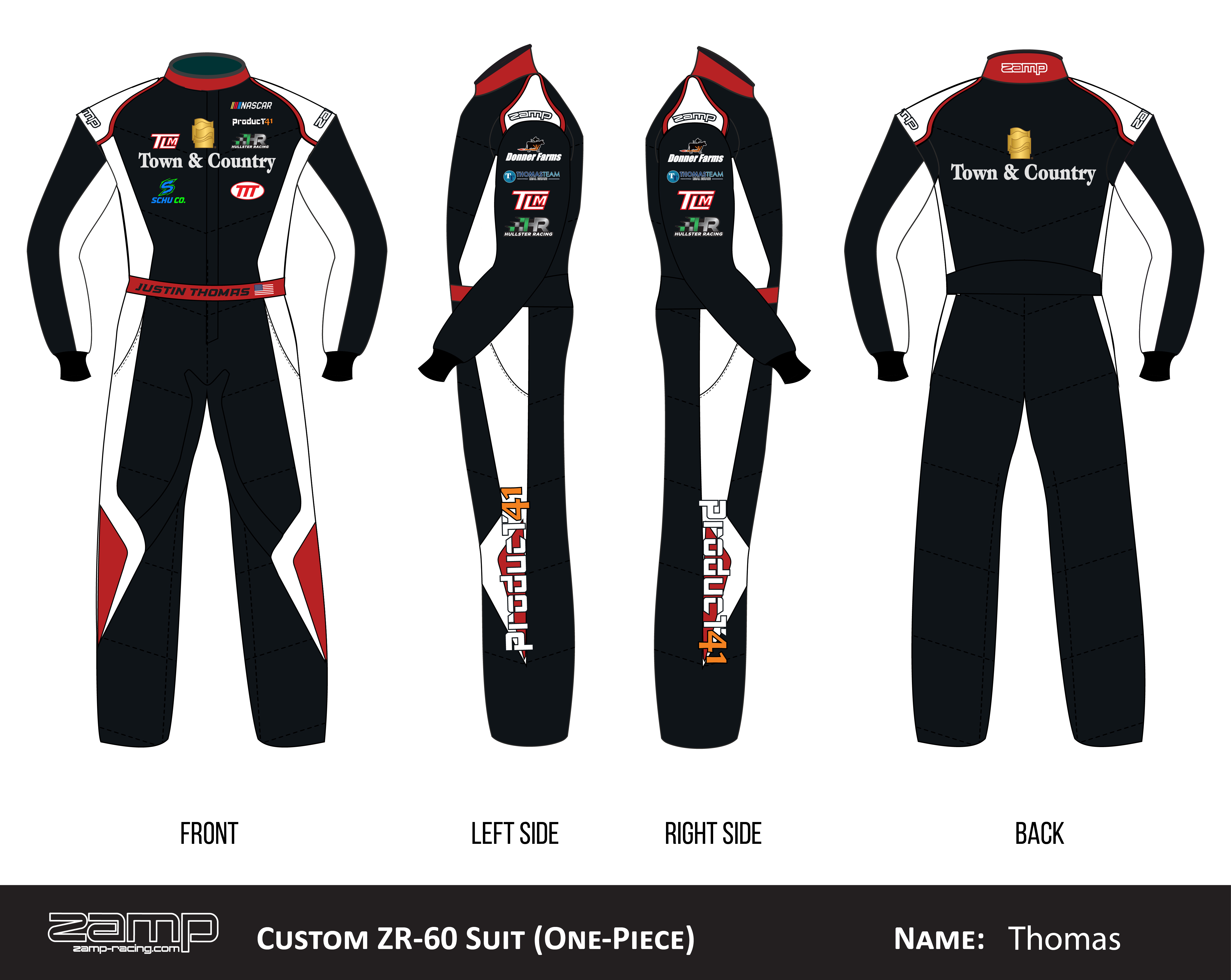 Custom Zamp racing suit